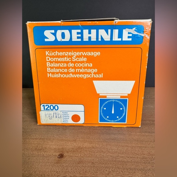 SOEHNLE Vintage Space Age Rare Orange Kitchen Scale Capacity 5 Kilo West Germany - Picture 3 of 11